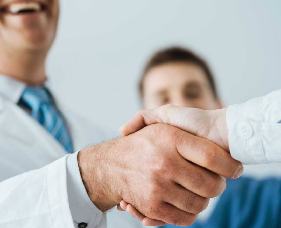 teaser doctor handshake