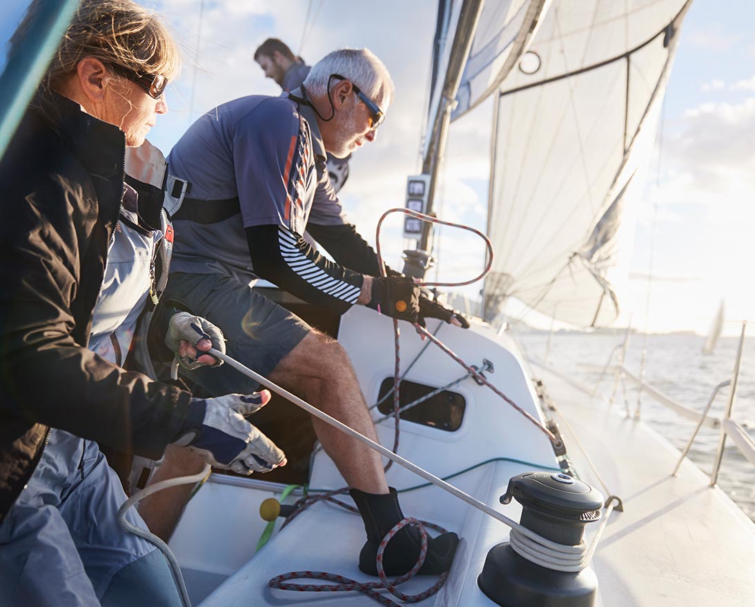 people on sailboat