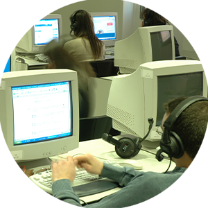 man working on the computer 