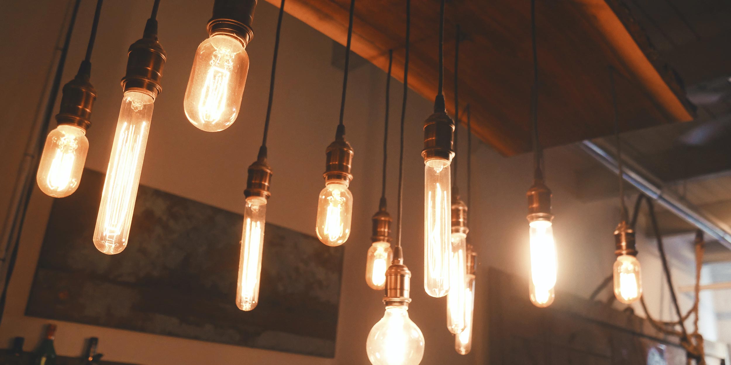 hanging light bulbs
