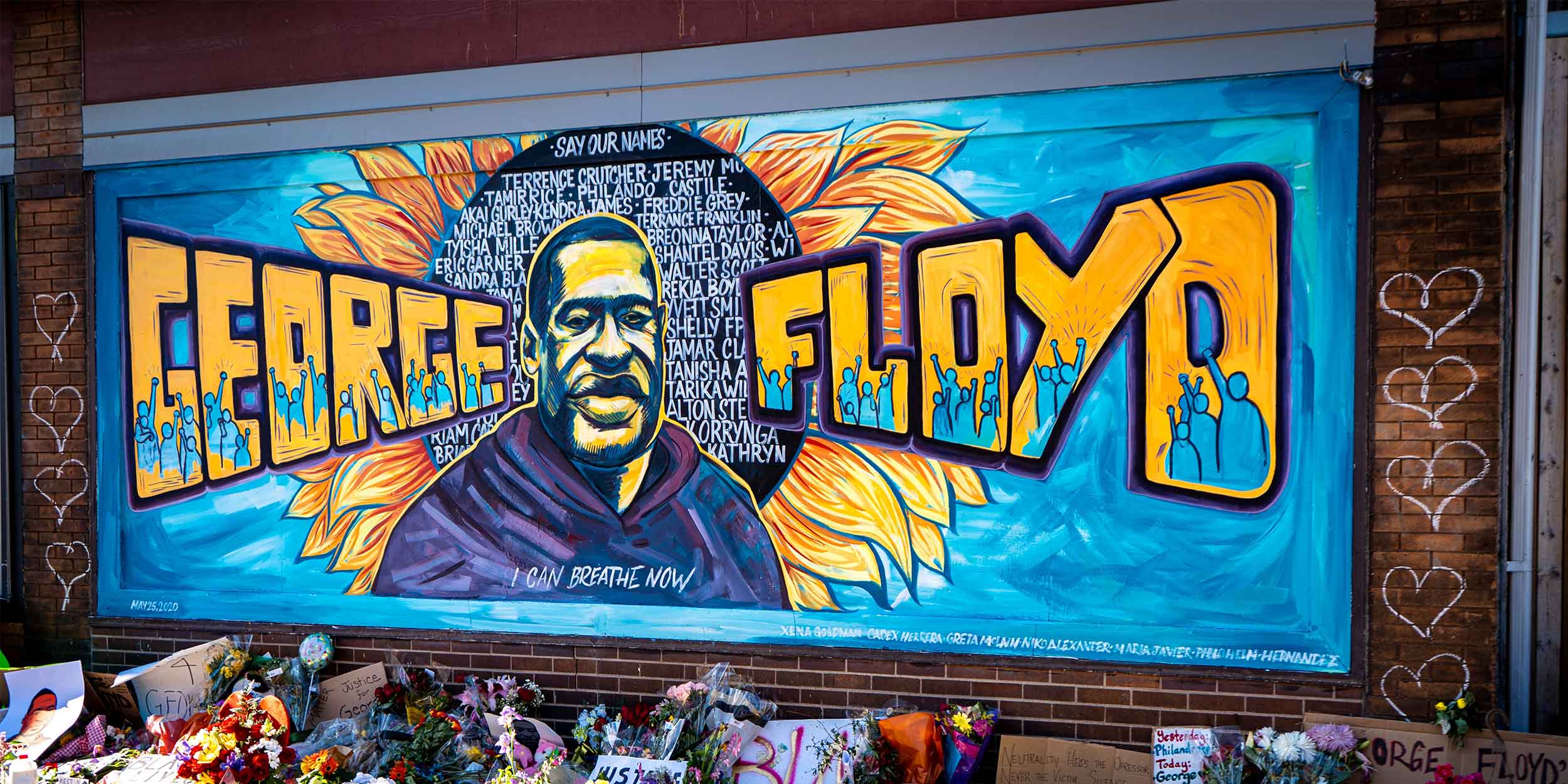 George Floyd memorial wall