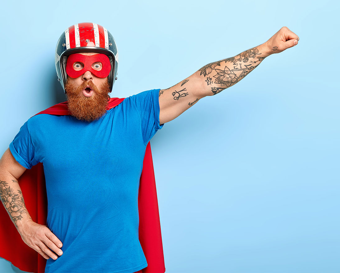 Man showing personal resilience