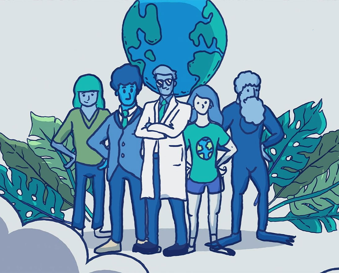 Illustration how to become a climate hero 