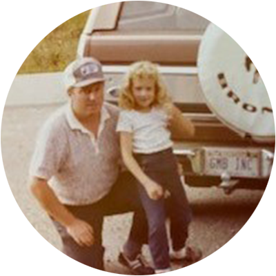 Childhood photo of Joann and George