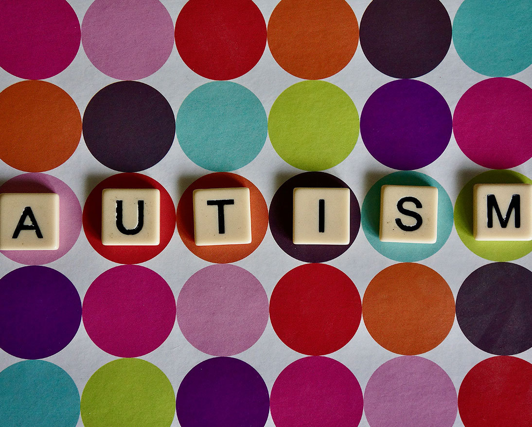 Autism written on tiles