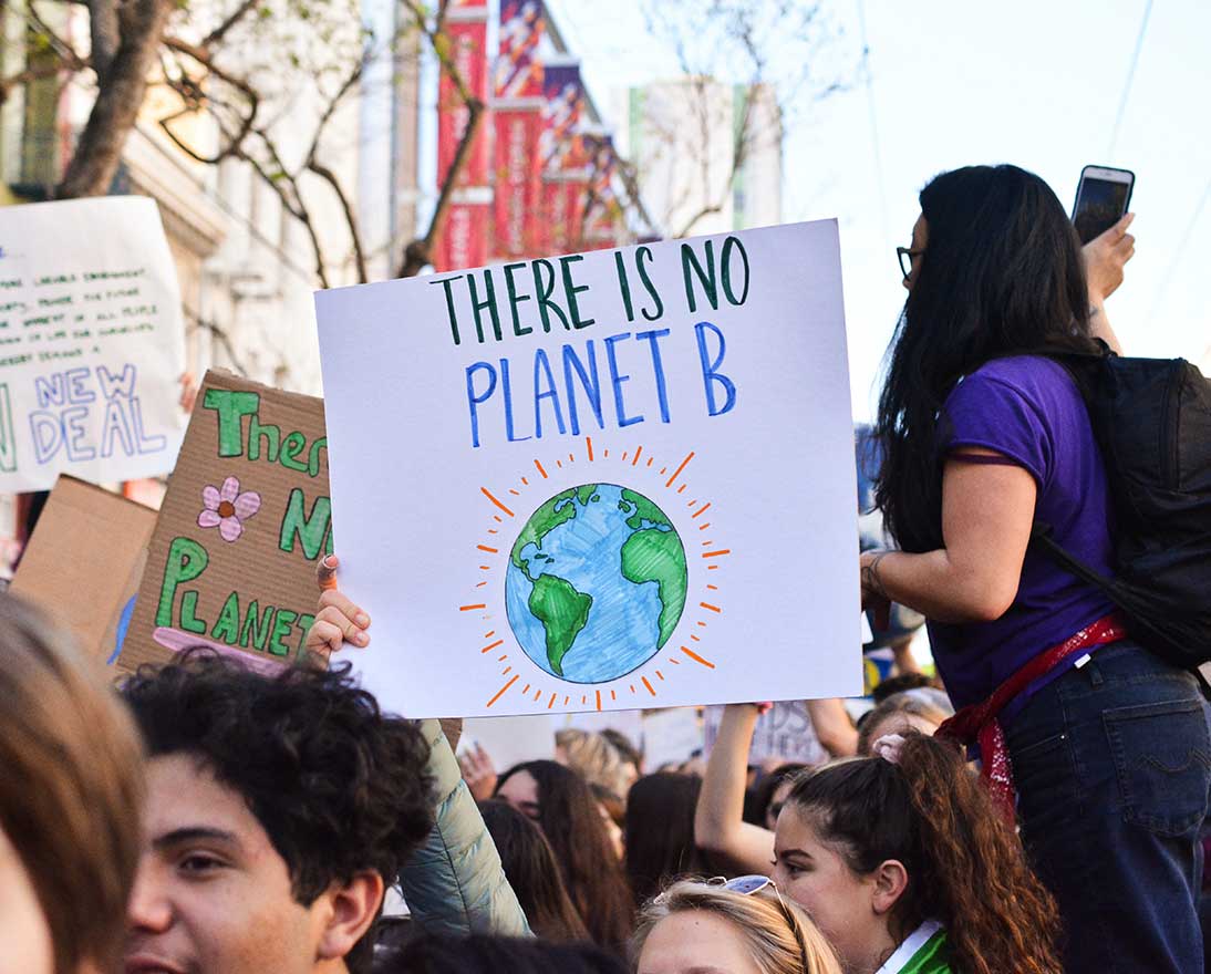 Biodiversity activists protesting