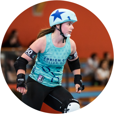 Michi Impossible embodies the roller derby toughness