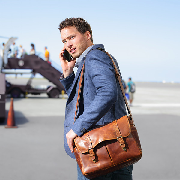 man on a business trip