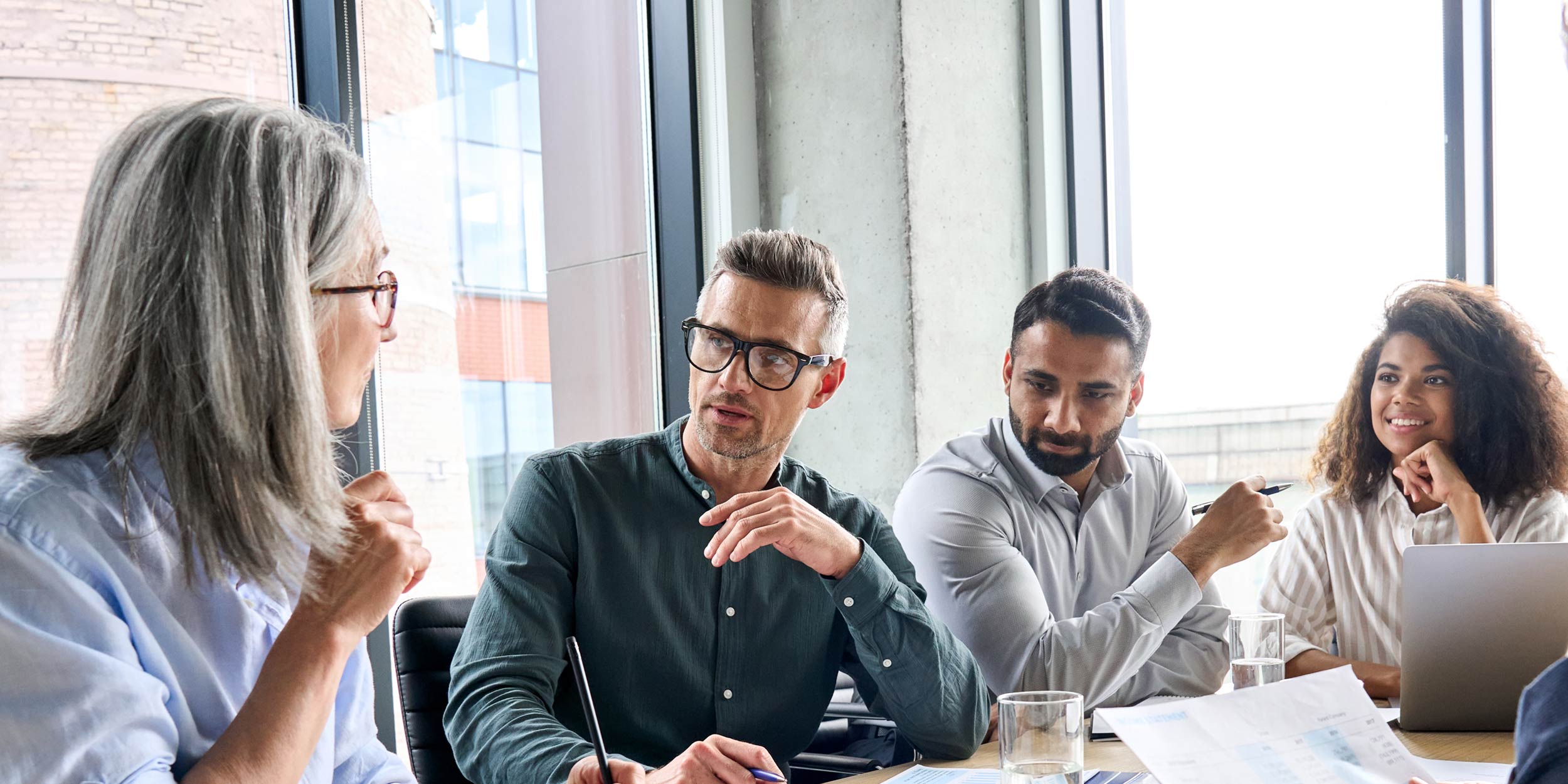 Group of people having a meeting