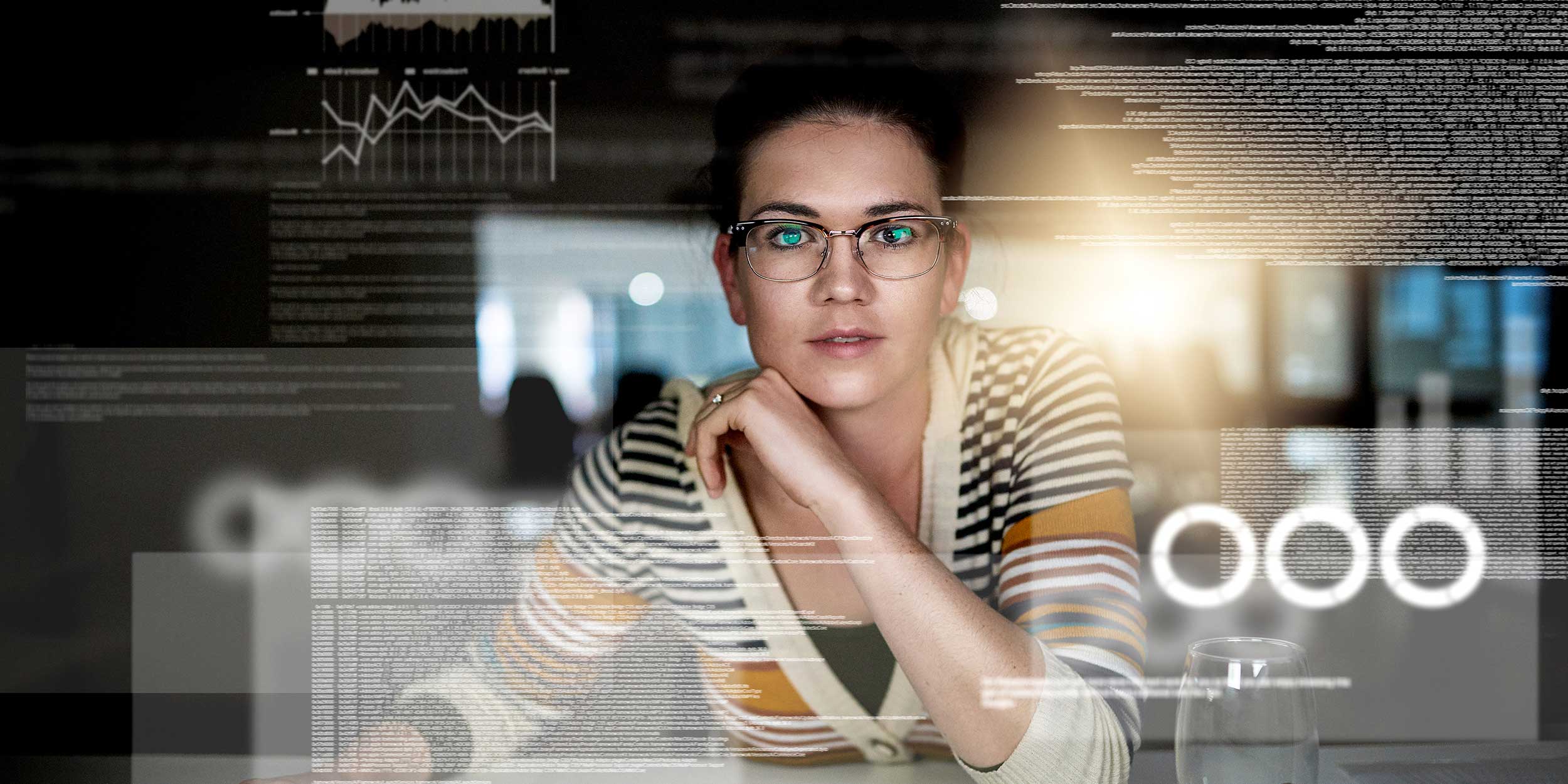 woman working at desk