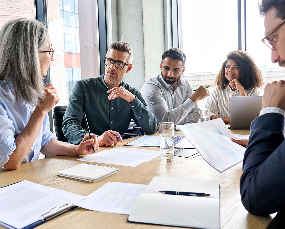 team having a meeting