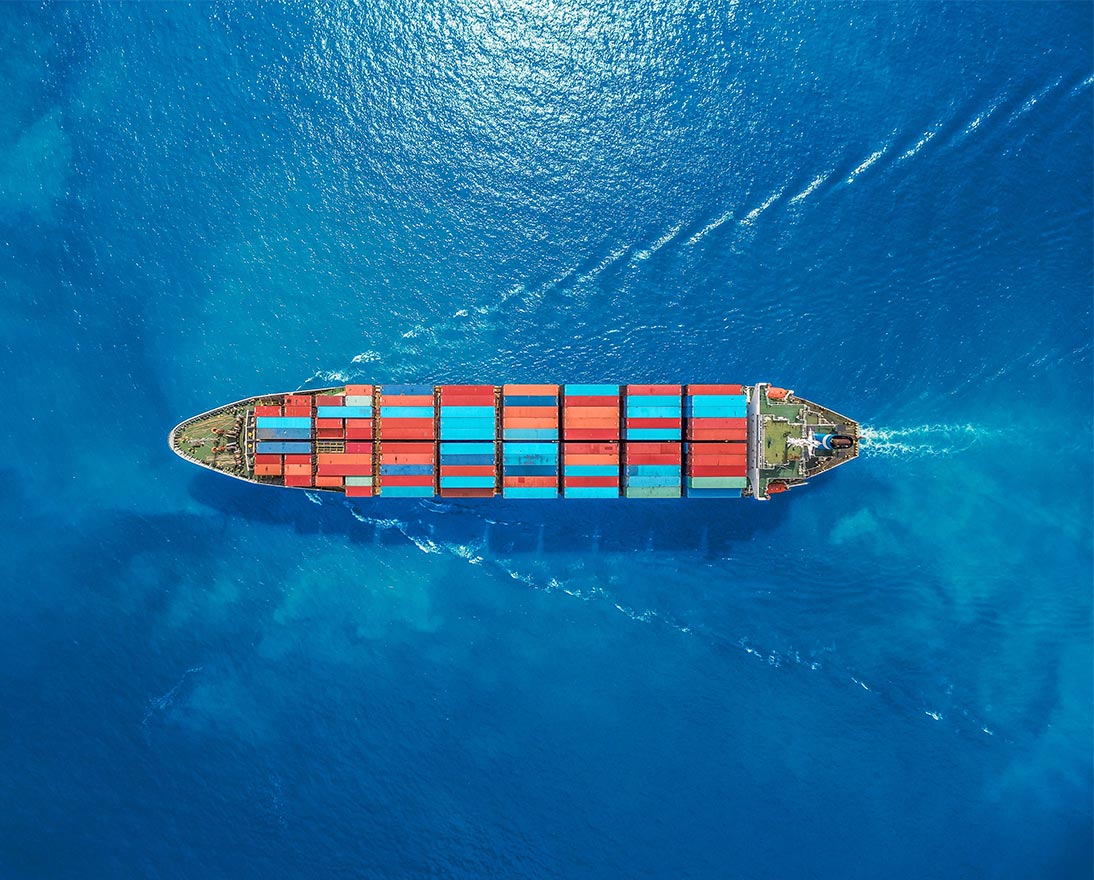 cargo ship on sea