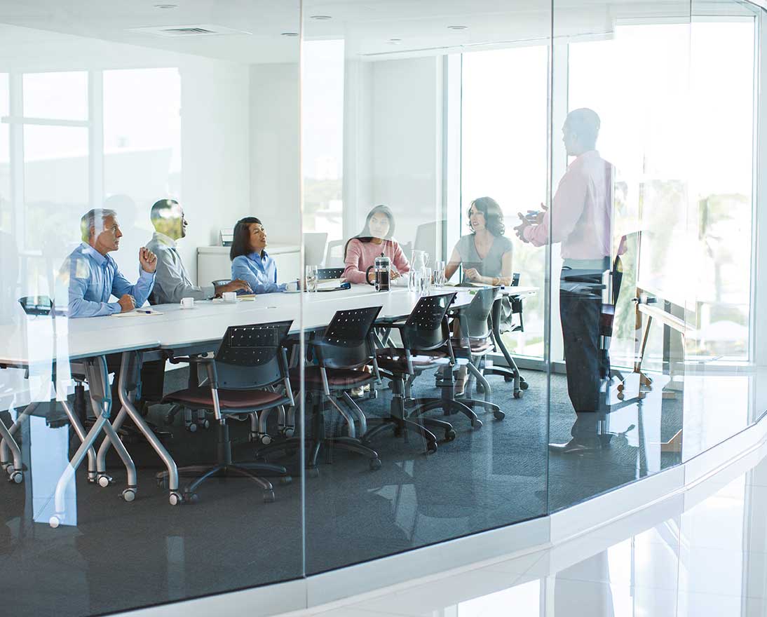 team in a meeting room