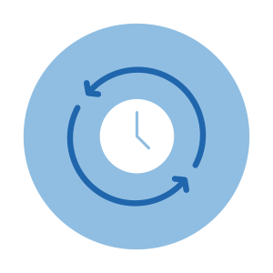 Pictogram: time wheel