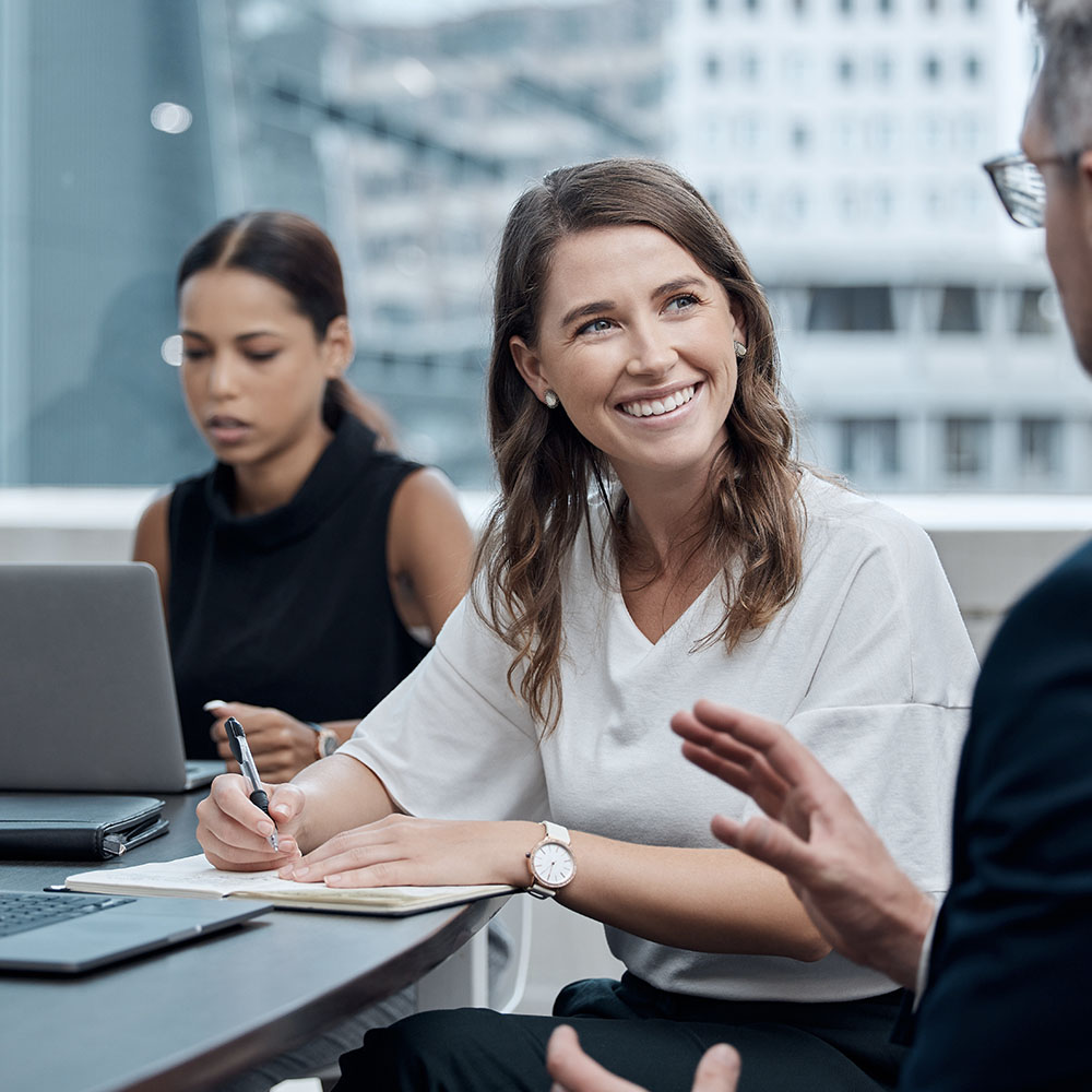 professional woman and meeting in office for collaboration