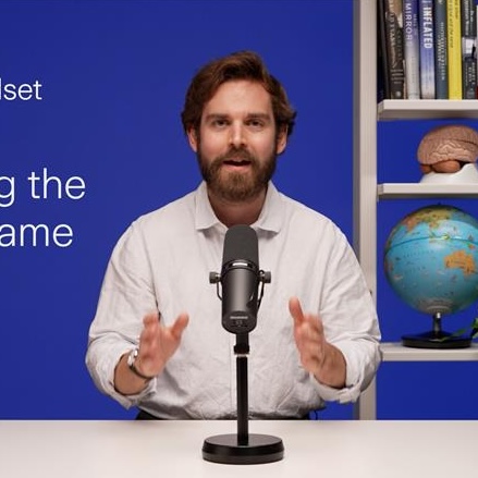 Man talking into microphone