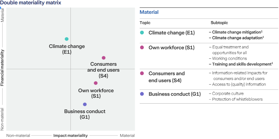 Double materiality matrix