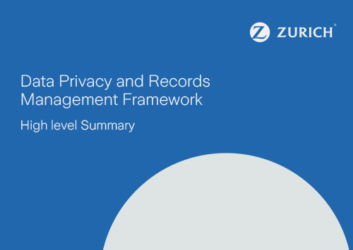 cover High level summary of the Data Privacy and Records Management Framework