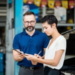 man assisting a woman