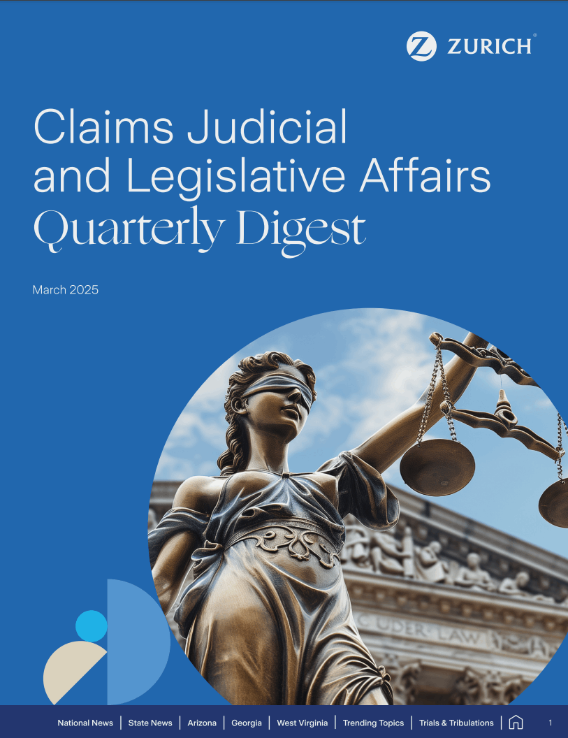 Claims Judicial and Legislative Affairs Quarterly Digest
