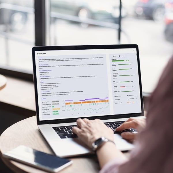 Person using Zurich AdvisorIQ on laptop
