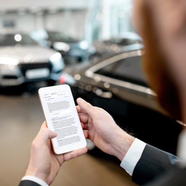 Advisor viewing Zurich AdvisorIQ on smartphone