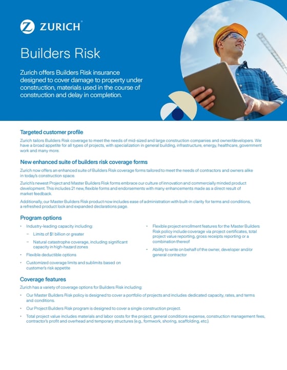 Builders Risk Insurance: Commercial & Residential | Zurich