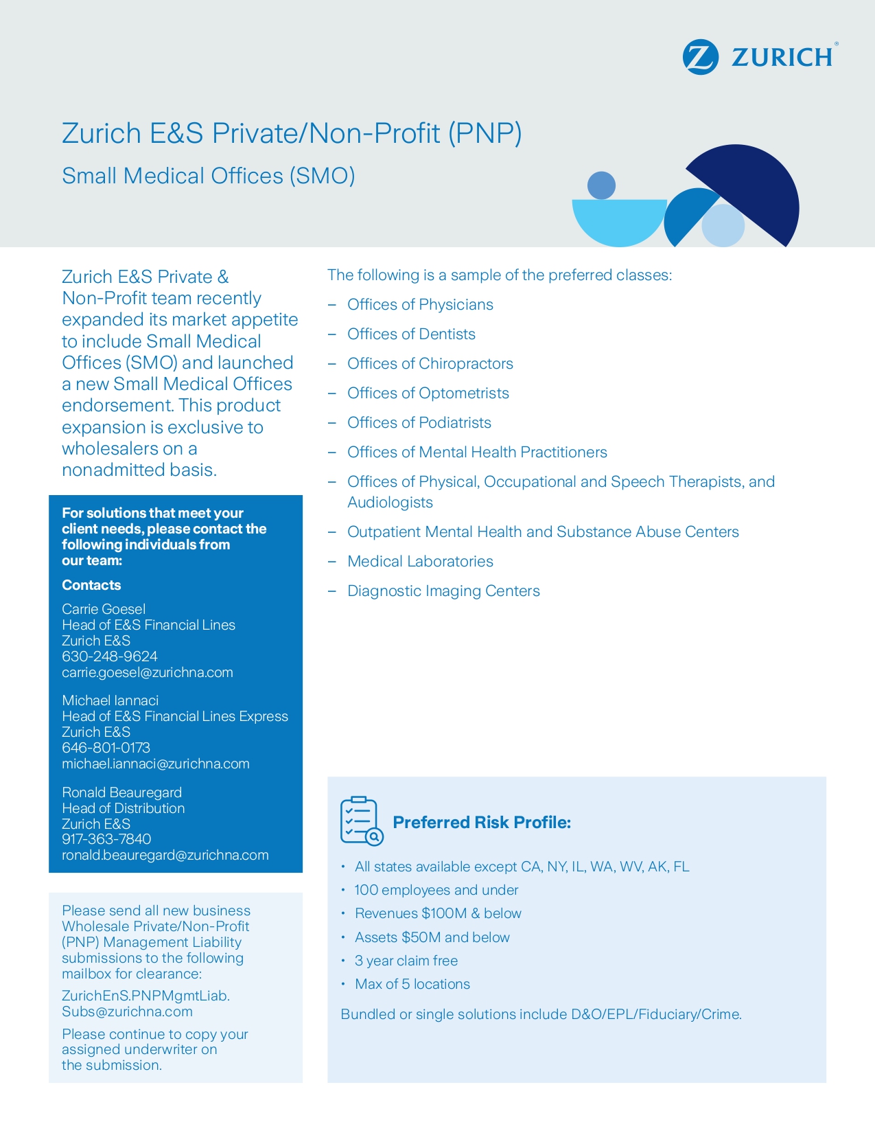 Zurich E&S PNP - SMO Fact Sheet