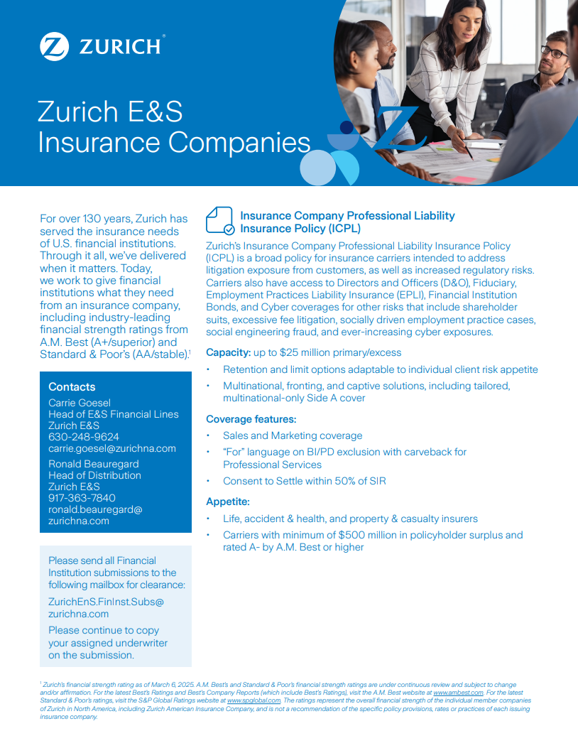 Zurich E&S Insurance Companies