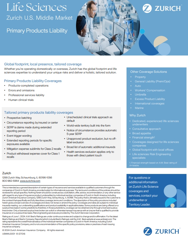 life-science-primary-product-liability