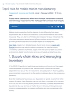 Top 5 risks for middle market manufacturing