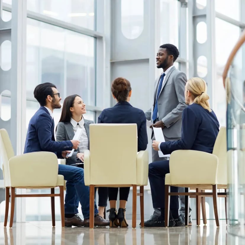 group in conference