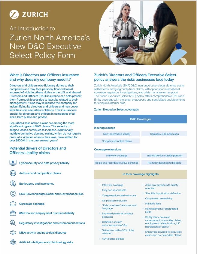 ZNA New DO Executive Select Policy Form