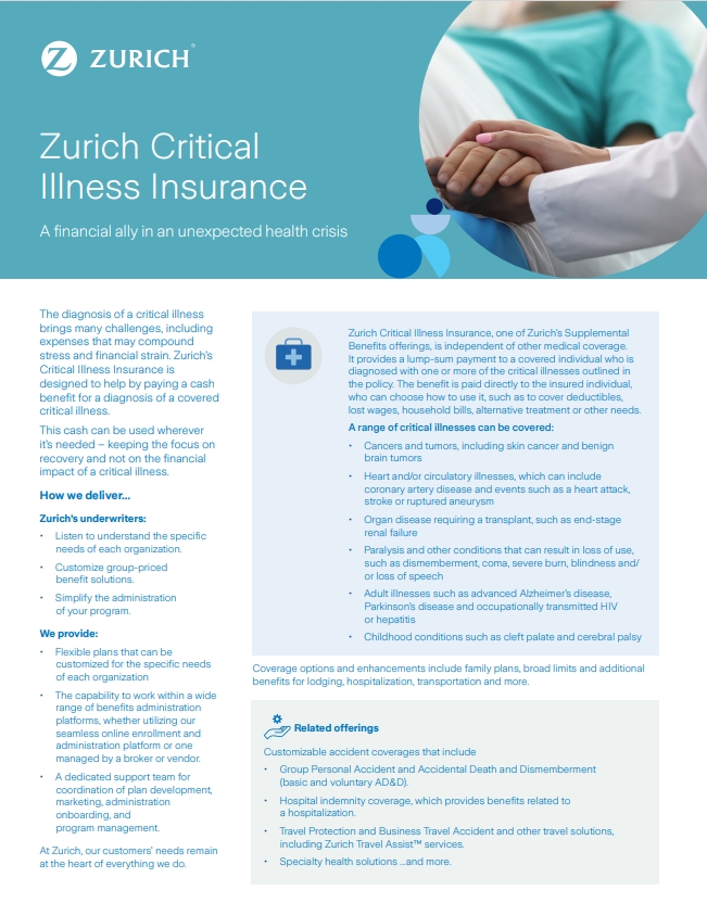 Zurich Critical Illness Insurance