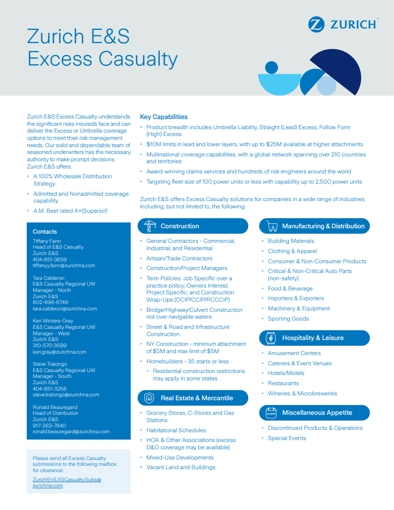 zurich-es-excess-casualty-factsheet