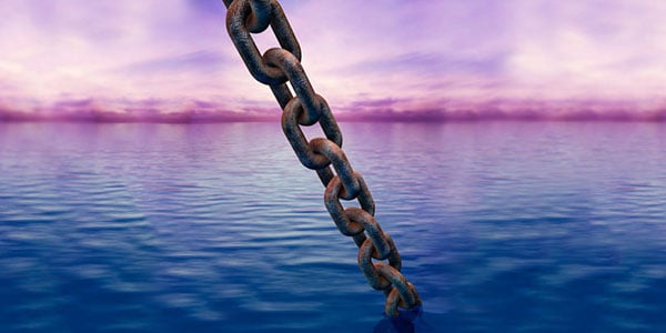 chain over water