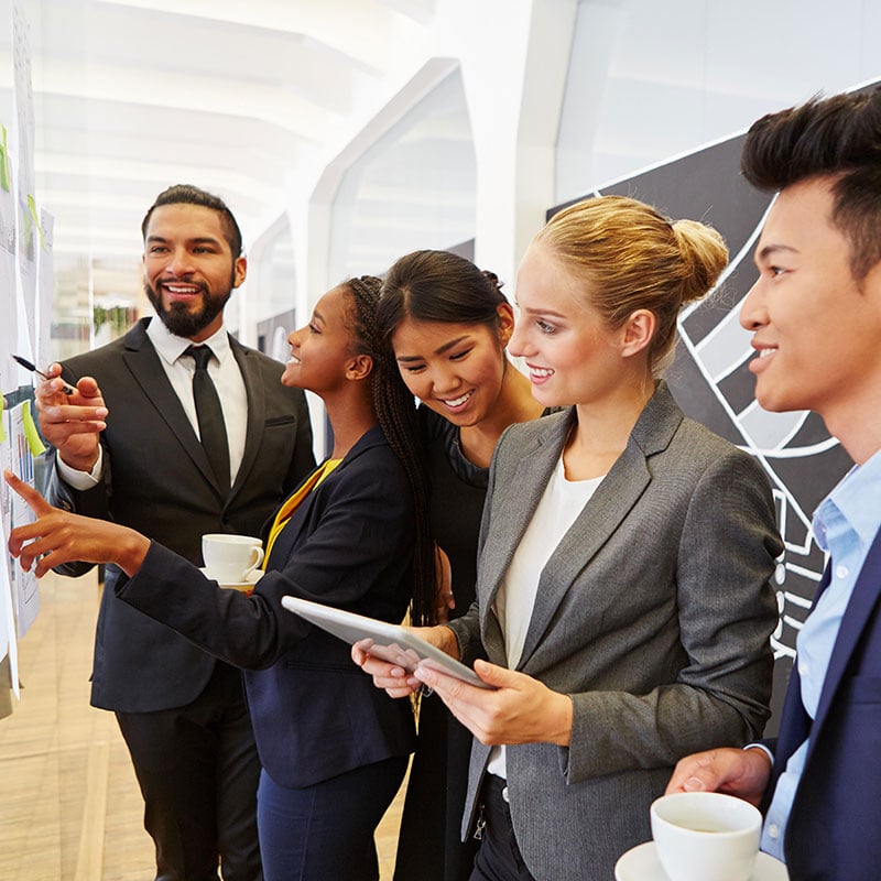 5 People looking at screen