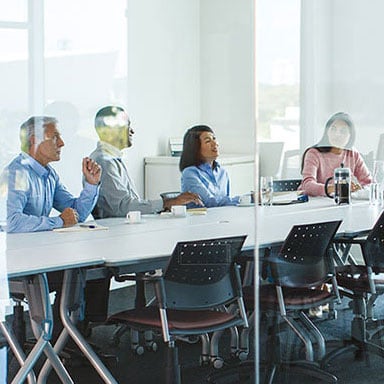 group in conference room