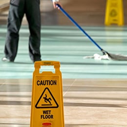 man mopping