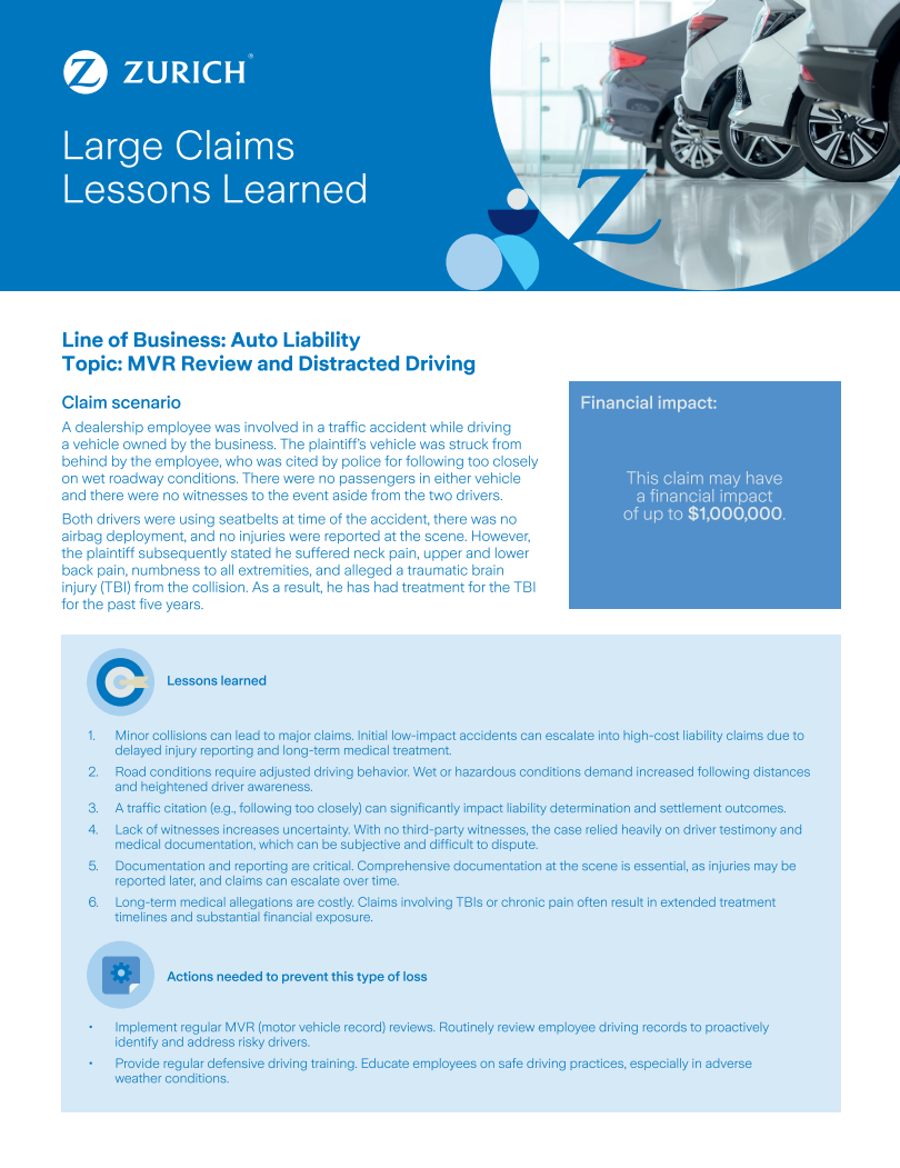 MVR Review and Distracted Driving