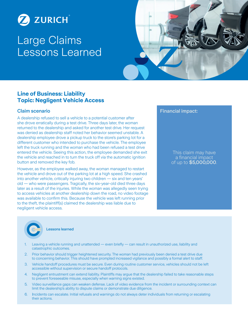 Negligent Vehicle Access