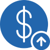 dollar up icon