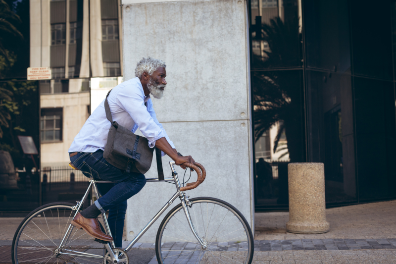 Man biking