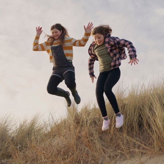 two young people at the sea side