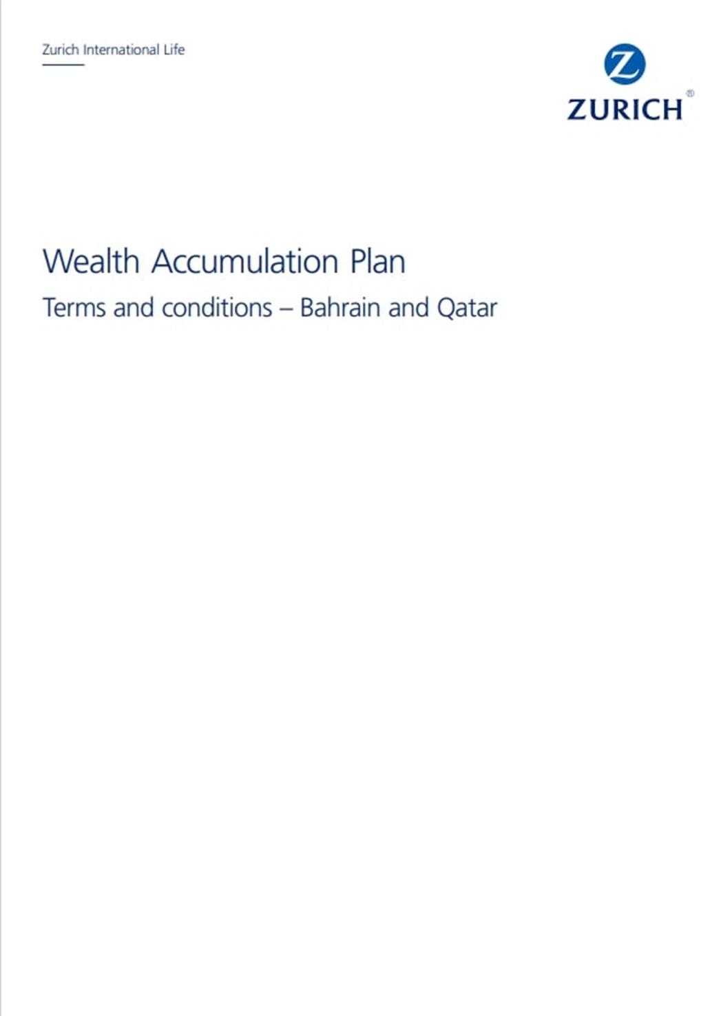 Wealth Accumulation Plan Terms and conditions – Bahrain and Qatar