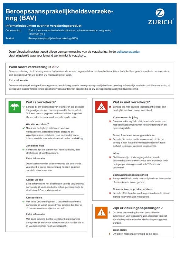 Beroepsaansprakelijkheidsverzekering