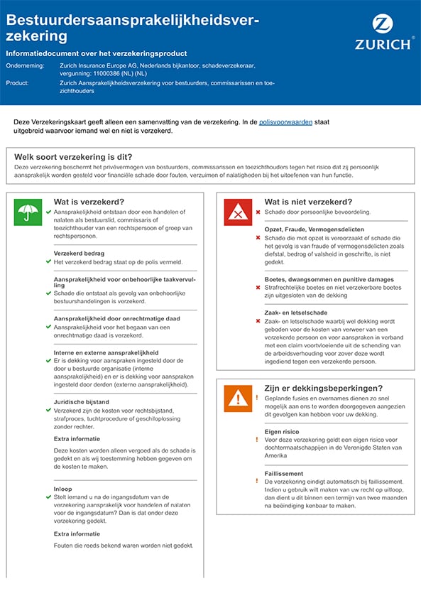 Bestuurdersaansprakelijkheidsverzekering