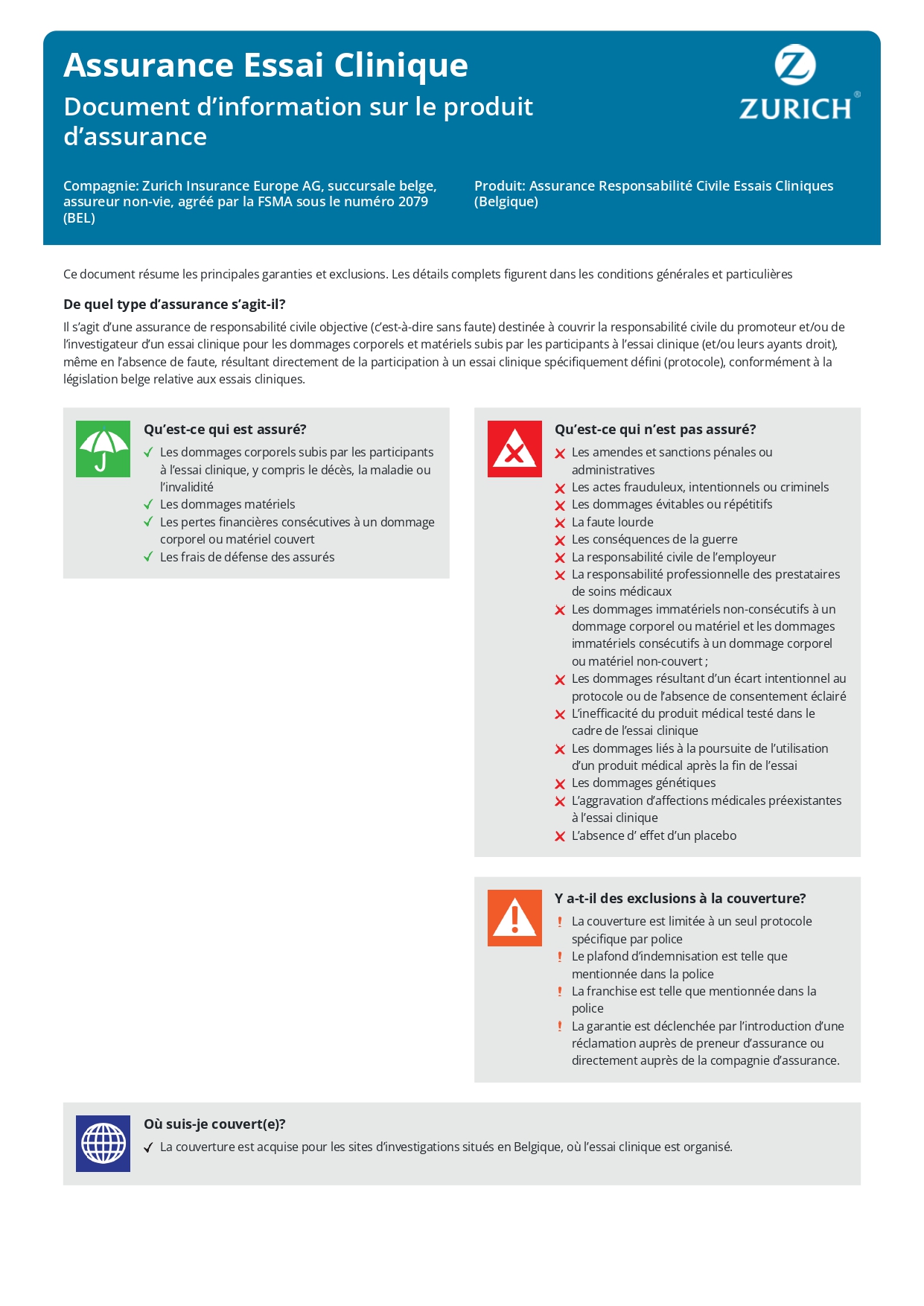 Clinical Trials Liability Belgique