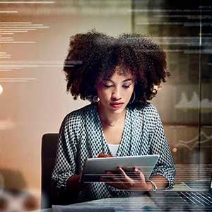 woman-working-on-tablet