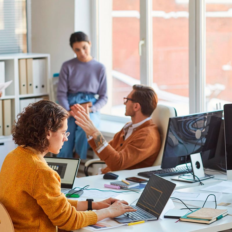IT Development Team Working in Office